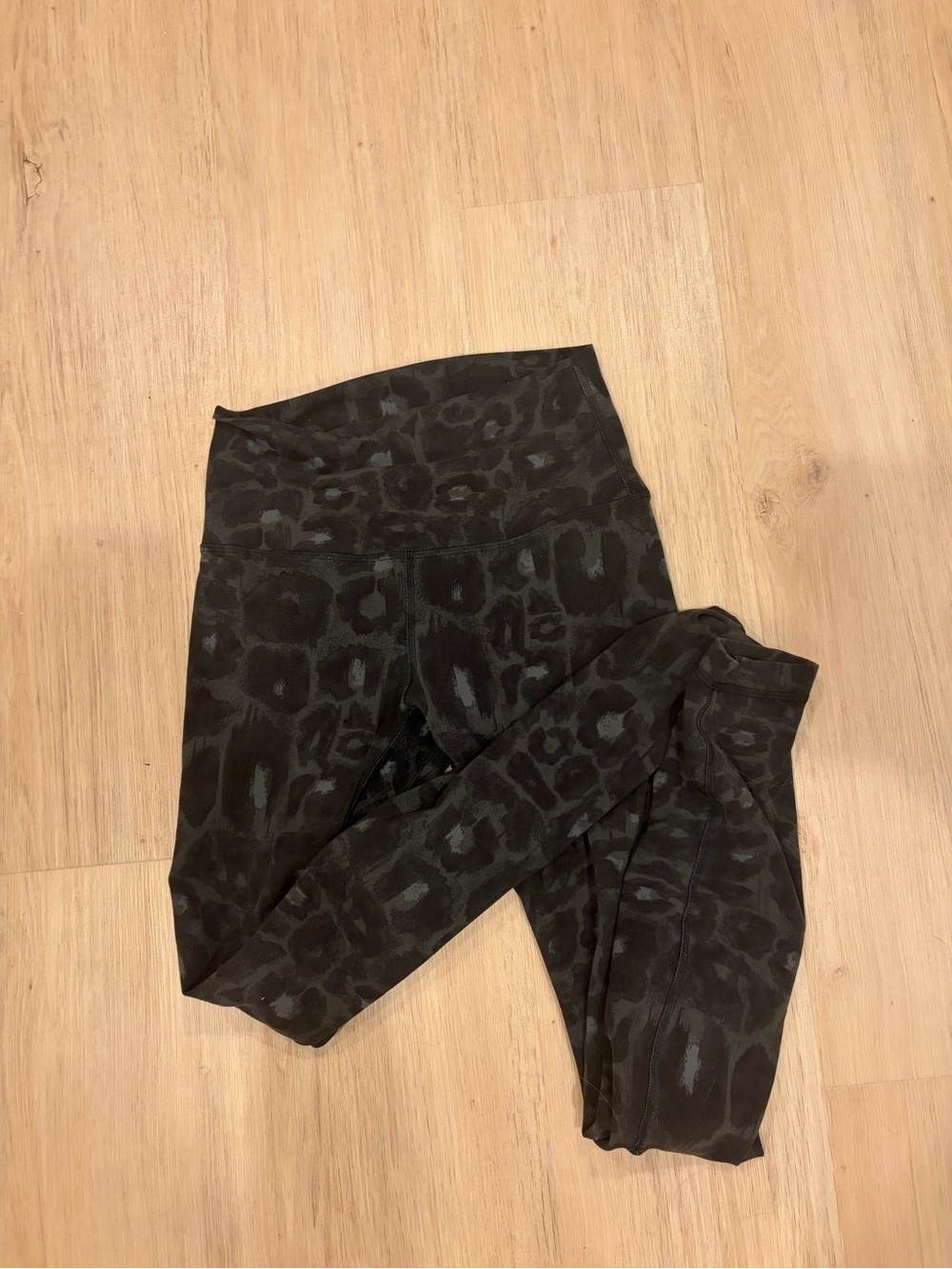 High-Waist Leopard Print Leggings - Black Lululemon